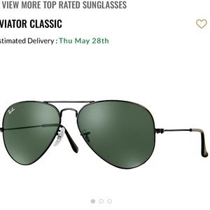 Ray-Ban Classic Women’s Aviators Black (w/case!)